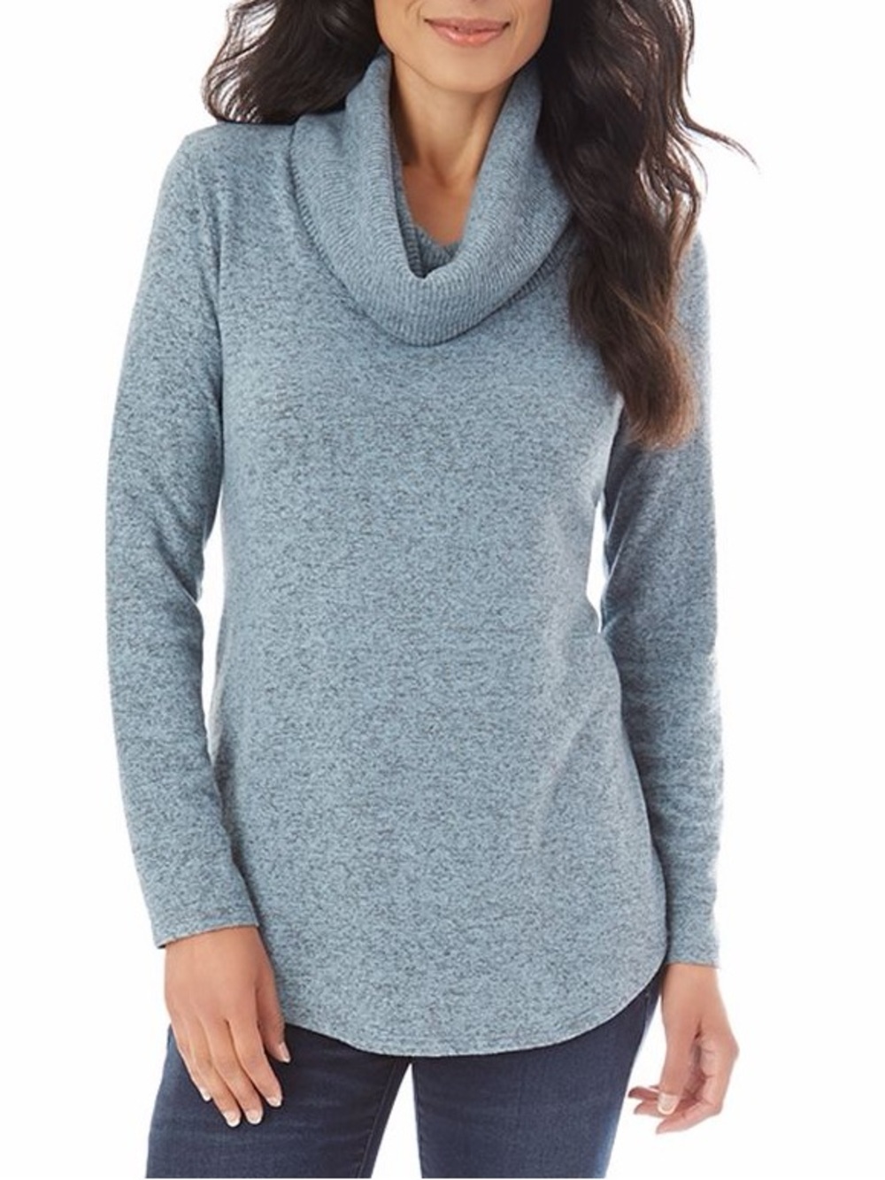 Apt. 9 Heathered Light Blue Cowl Neck Sweater